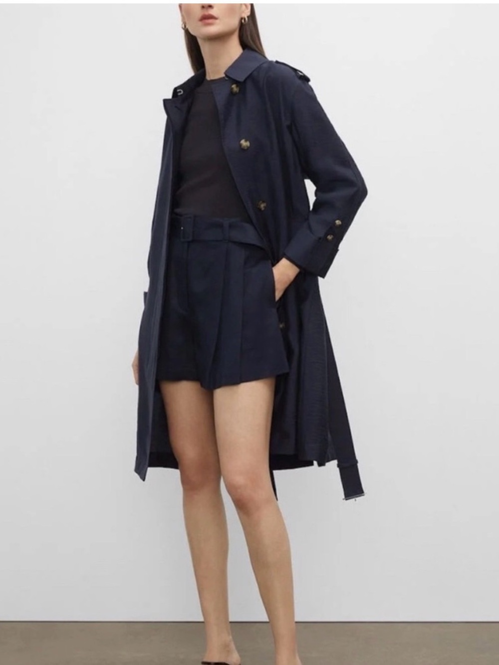 Club Monaco Navy Lightweight Coat- L